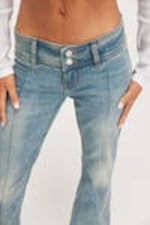 Blue - Nicole Low Bootcut Jeans - 2