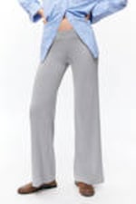 Grey - Soft Low Waisted Leggings - 1