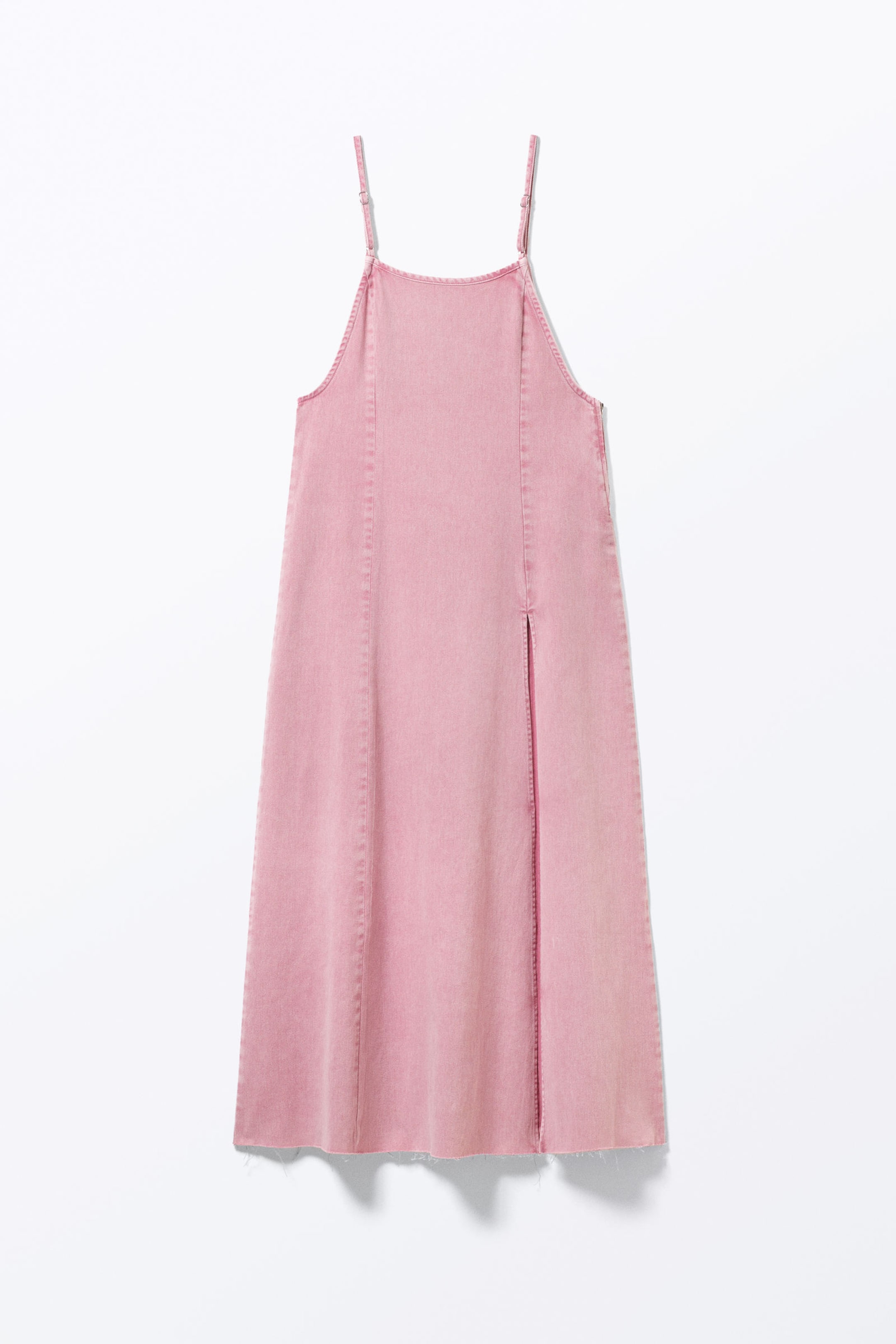 Dusty Pink - Sleeveless Twill Maxi Slip Dress - 5
