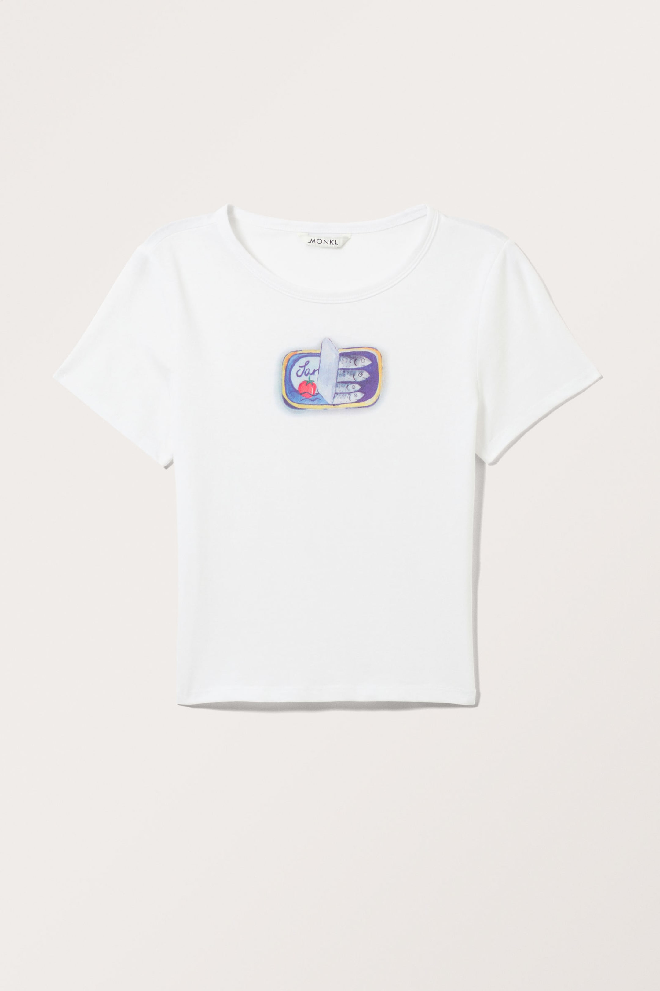 White - Sardines - Cropped t-shirt - 3
