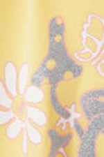 Yellow - silver mushrooms - Cropped t-shirt - 4