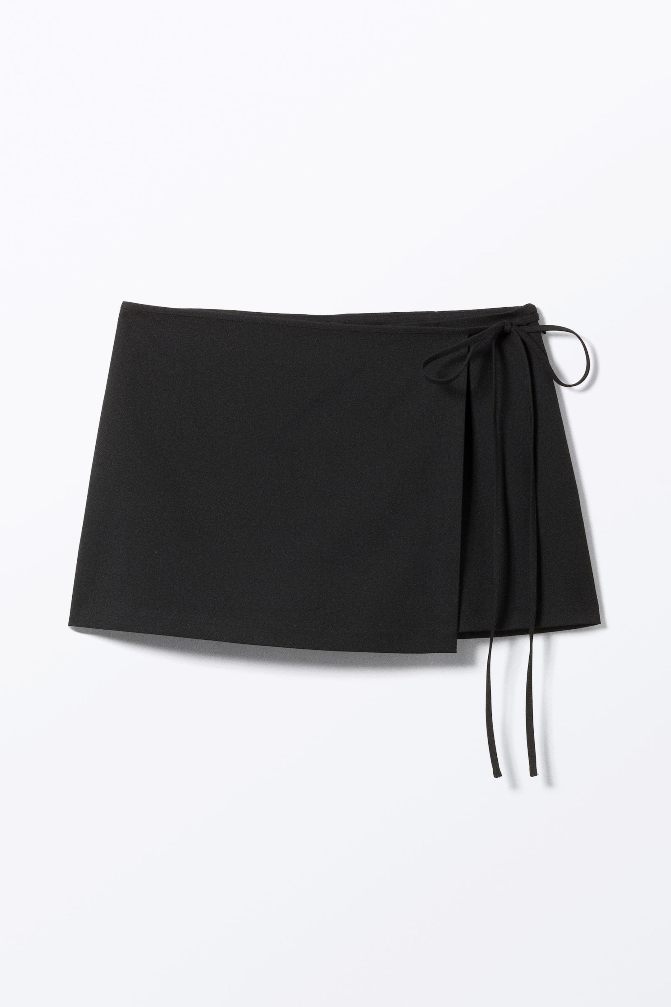 Black - Mini Wrap Skort - 3