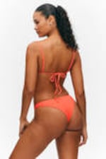 Bright Red - Structured Square Neck Bikini Top - 2