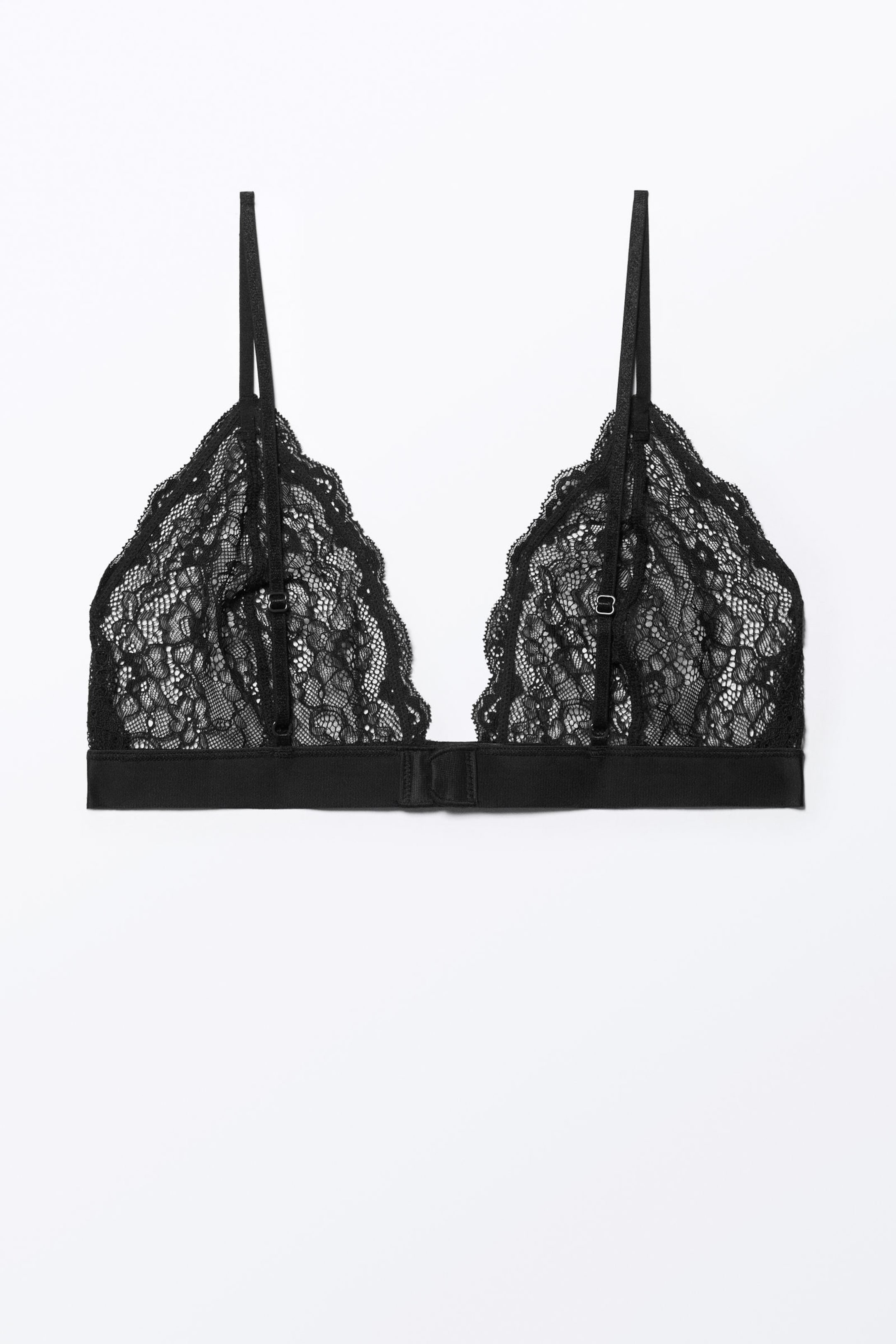 #333538 - Lacey Soft Lace Triangle Bra - 2