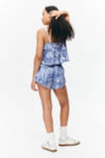Blue - Baroque Collage - Mid-Rise Printed Poplin Pyjama Shorts - 2