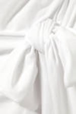 White - Draped Tie-Front Mini Dress - 5