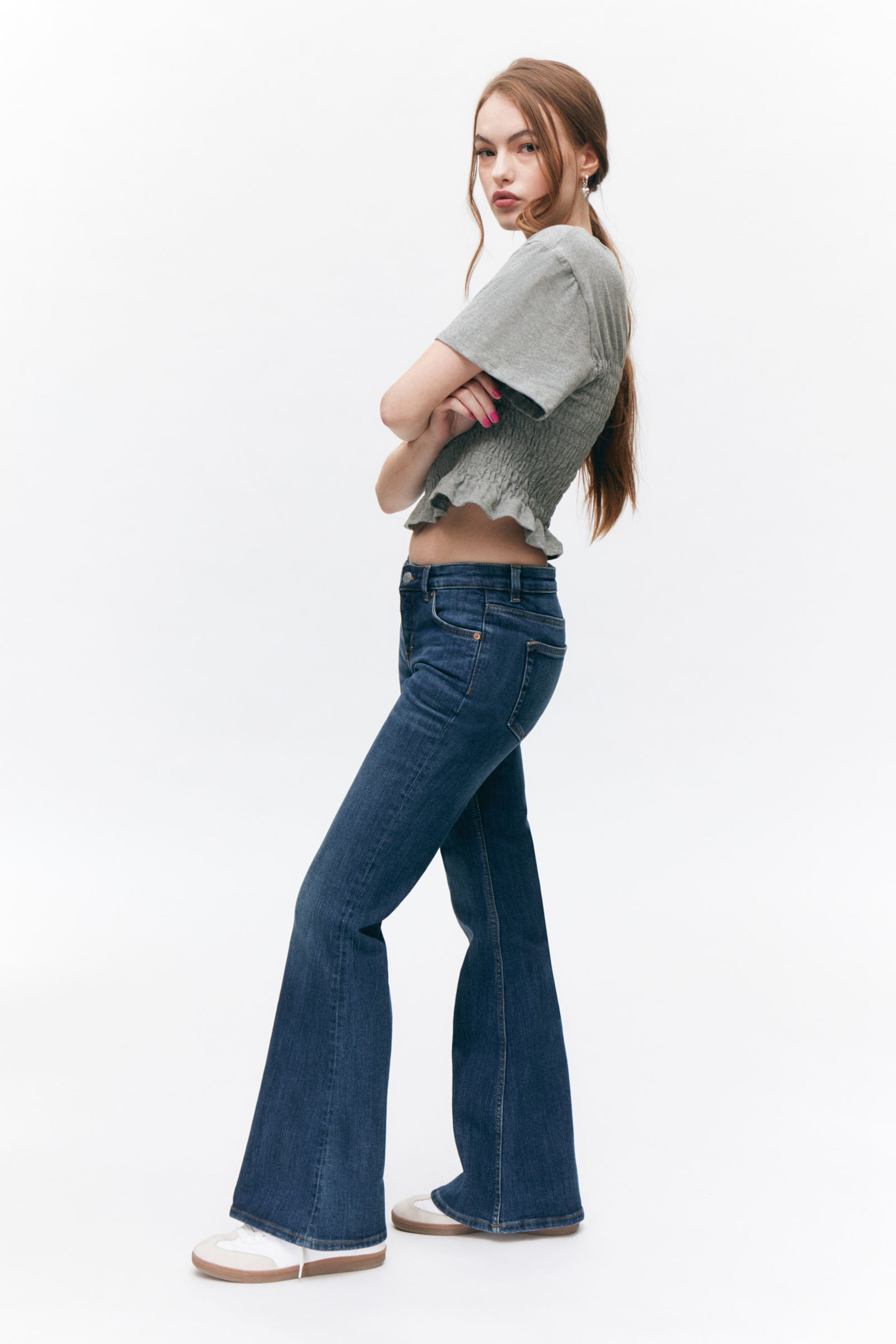 Ocean Blue - Katsumi Low Waist Flared Jeans - 2