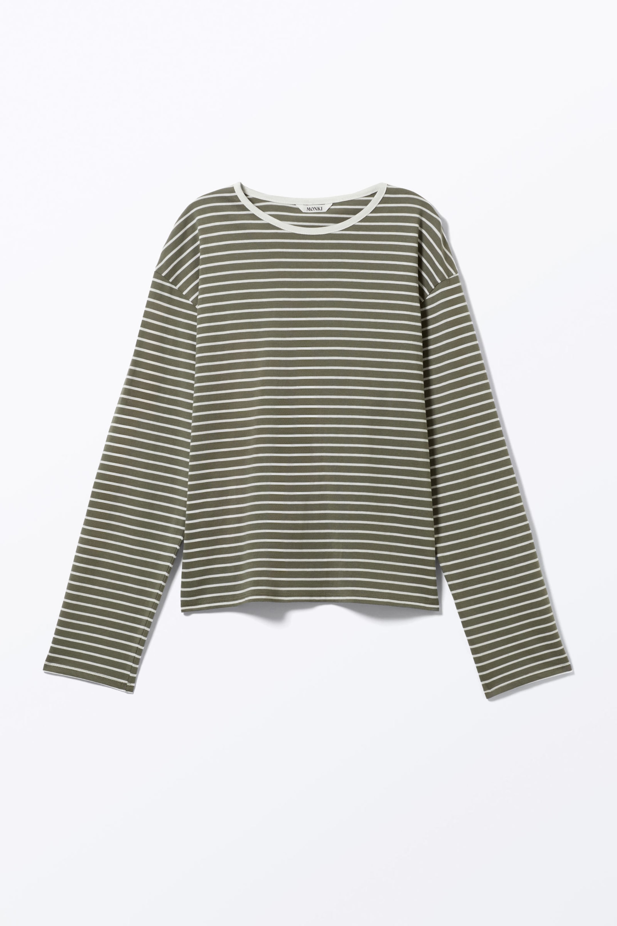 Striped Khaki - Boxy Sleeve T-Shirt - 3
