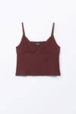 Dark Red - Soft Strap Top - 3