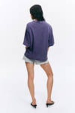 Dark Blue Wash - Cosmic Blaze - Boxy Fit Printed T-Shirt - 3
