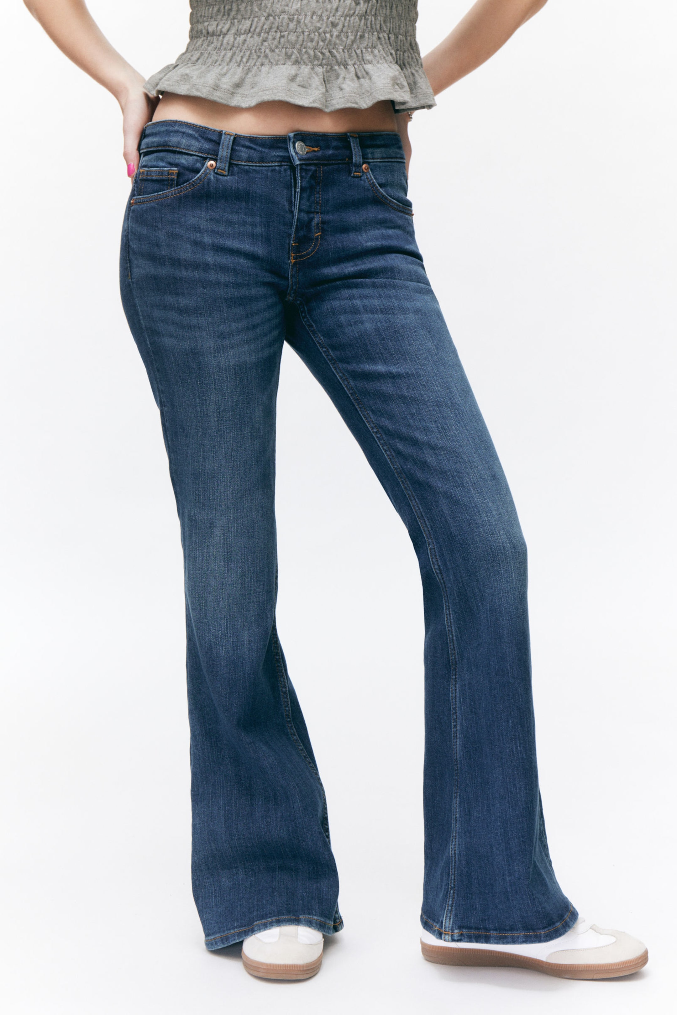 Ocean Blue - Katsumi Low Waist Flared Jeans - 1