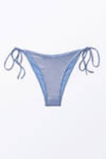 Blue Glitter - Strappy Glitter Bikini Bottoms - 3