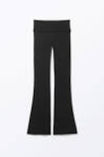 Black - Low Waist Flared Pyjama Trousers - 3