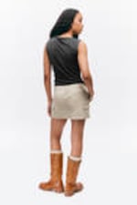 Charcoal - Super soft sleeveless boatneck top - 2