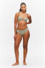 Khaki Green - Seamless Hipster Bikini Bottoms - 0
