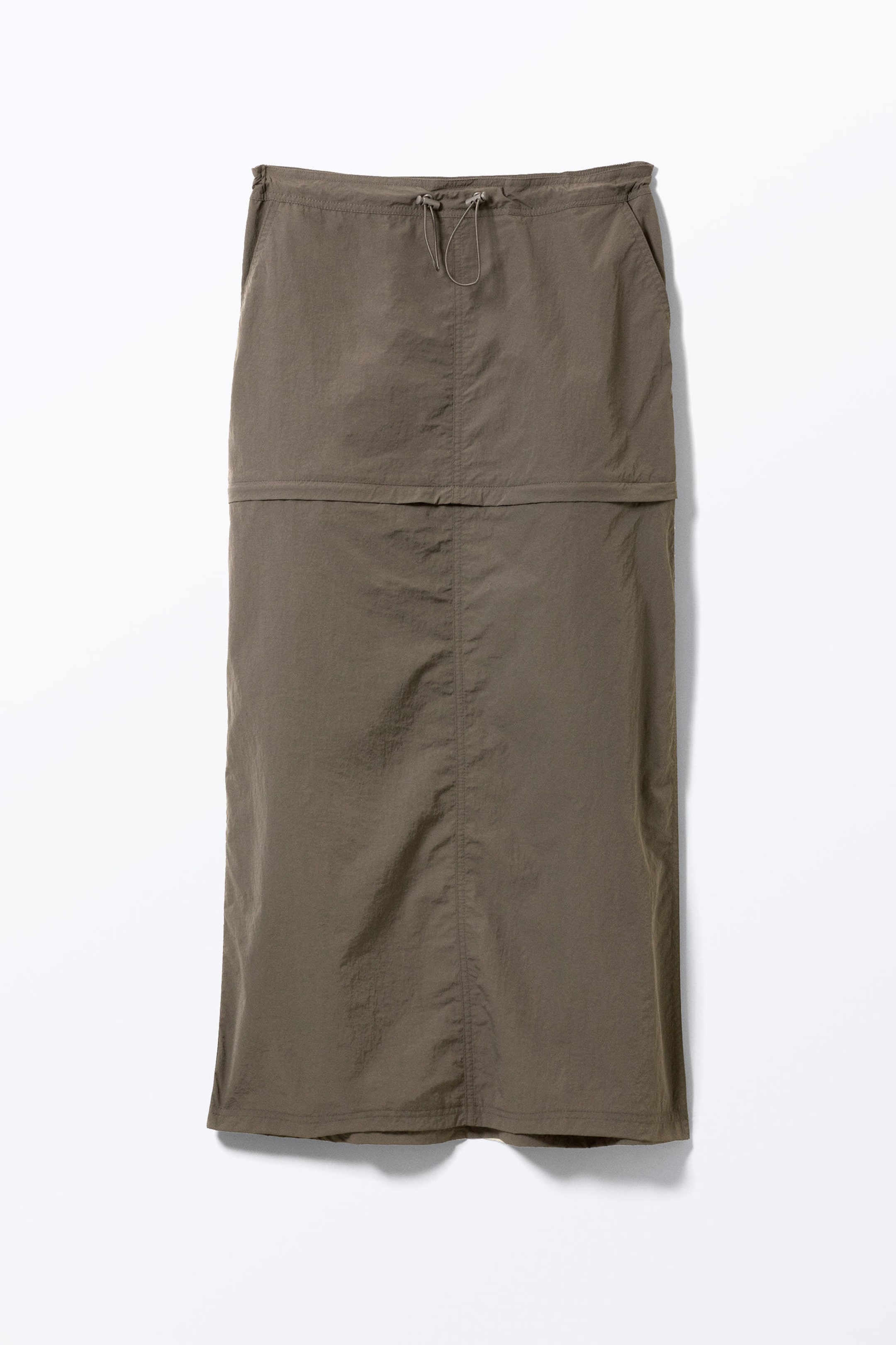 Dark Grey - Convertible Nylon Cargo Skirt - 5