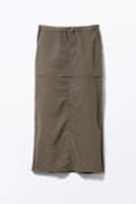 Dark Grey - Convertible Nylon Cargo Skirt - 5