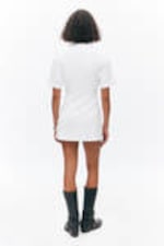 White - Structured Mini T-shirt Dress - 2