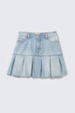 Fresh Blue - Light Blue - Pleated Mini Denim Skirt - 4