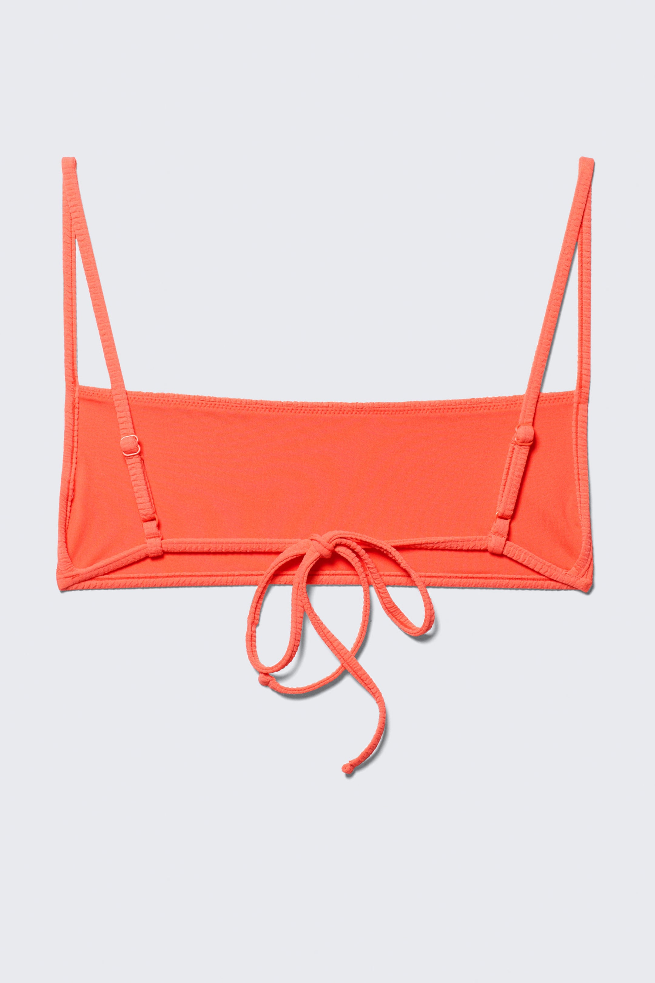 Bright Red - Structured Square Neck Bikini Top - 4