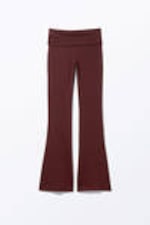 Dark Red - Low Waist Flared Pyjama Trousers - 4