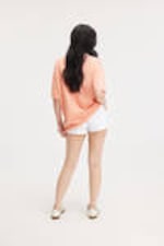 Light Washed Orange - Oversized Cotton T-shirt - 2