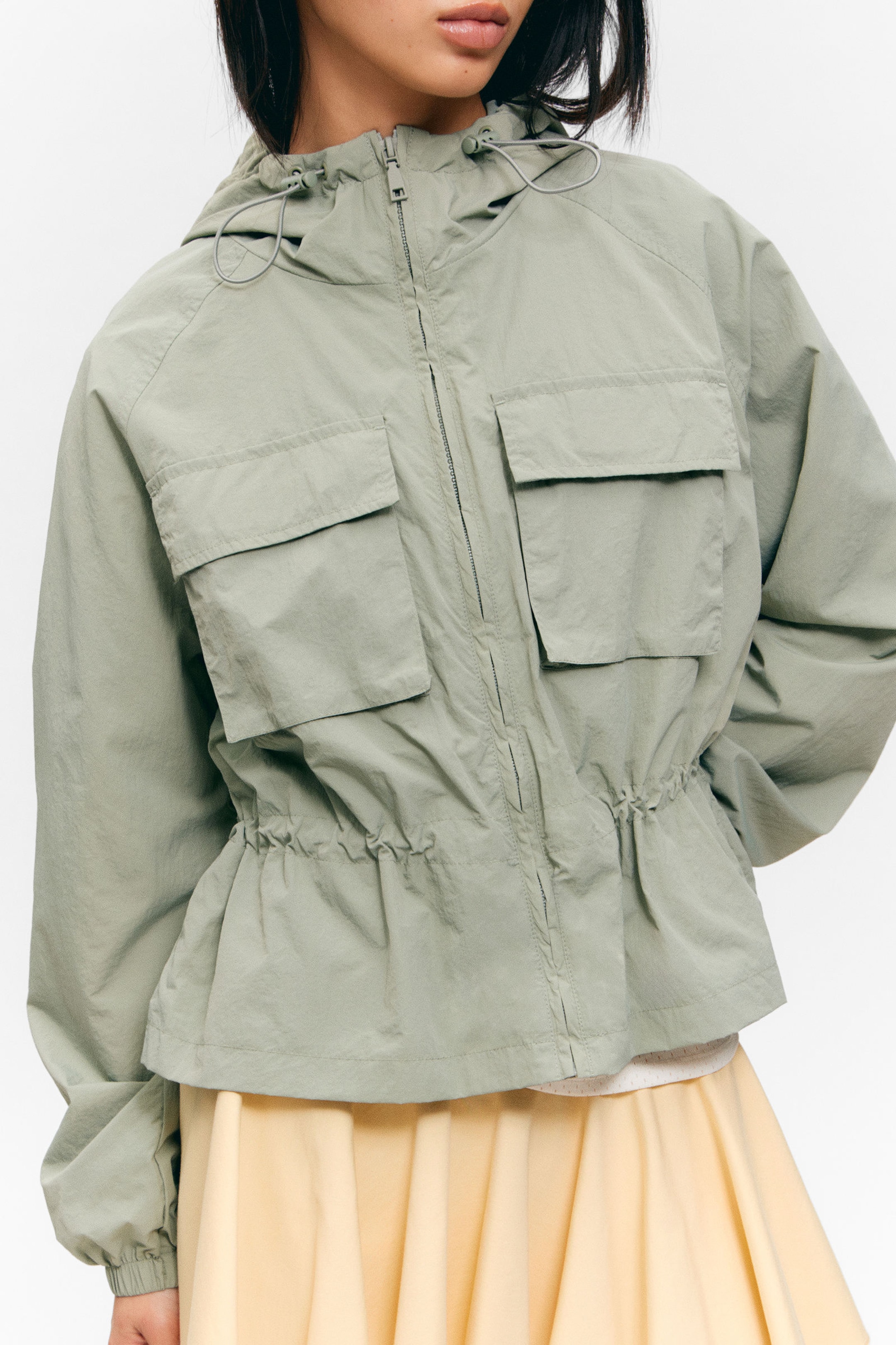 #8D8C81 - Windbreaker nylonjacka - 2