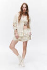 Light Beige Check - Soft Long-Sleeved Flannel Shirt - 0