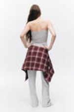 Grey Melange - Pointelle Strap Top - 2