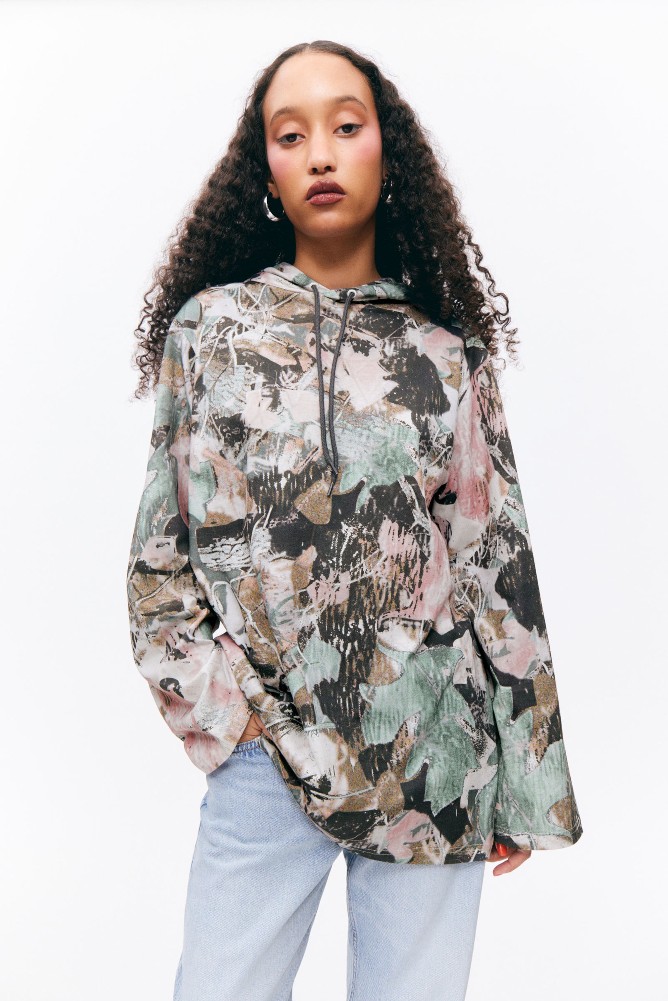 #D6A2B2 - Oversized Hoodie Mini Dress - 1