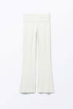 White - Low Waist Flared Pyjama Trousers - 3