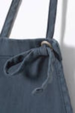 Blue - Tie Denim Dungarees - 5