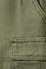 Khaki Green - Mini Cotton Cargo Skirt - 4