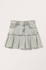 California Blue - Pleated Mini Denim Skirt - 3