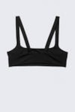 Black - Square-Neck Bikini Top - 4