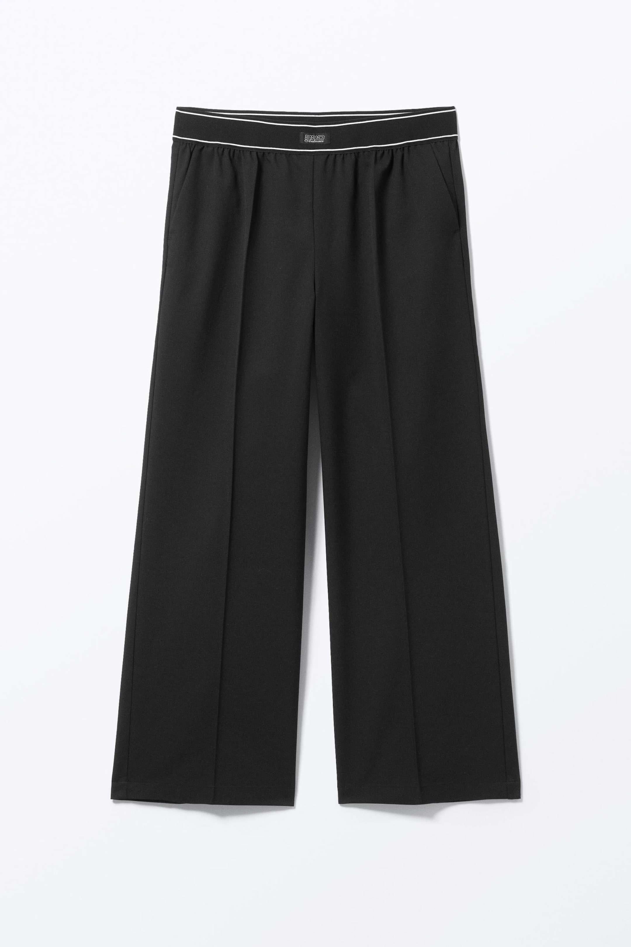 Black - Loose Elastic Suiting Trousers - 4