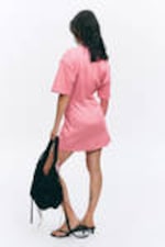 Pink - Jealous Soul - Structured Mini T-shirt Dress - 3