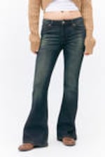 Raven Blue - Dark Blue - Katsumi Low Waist Flared Jeans - 1