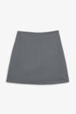 Grey pinstripe - A-line mini skirt - 0