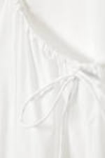White - Tiered Cotton Poplin Maxi Dress - 6