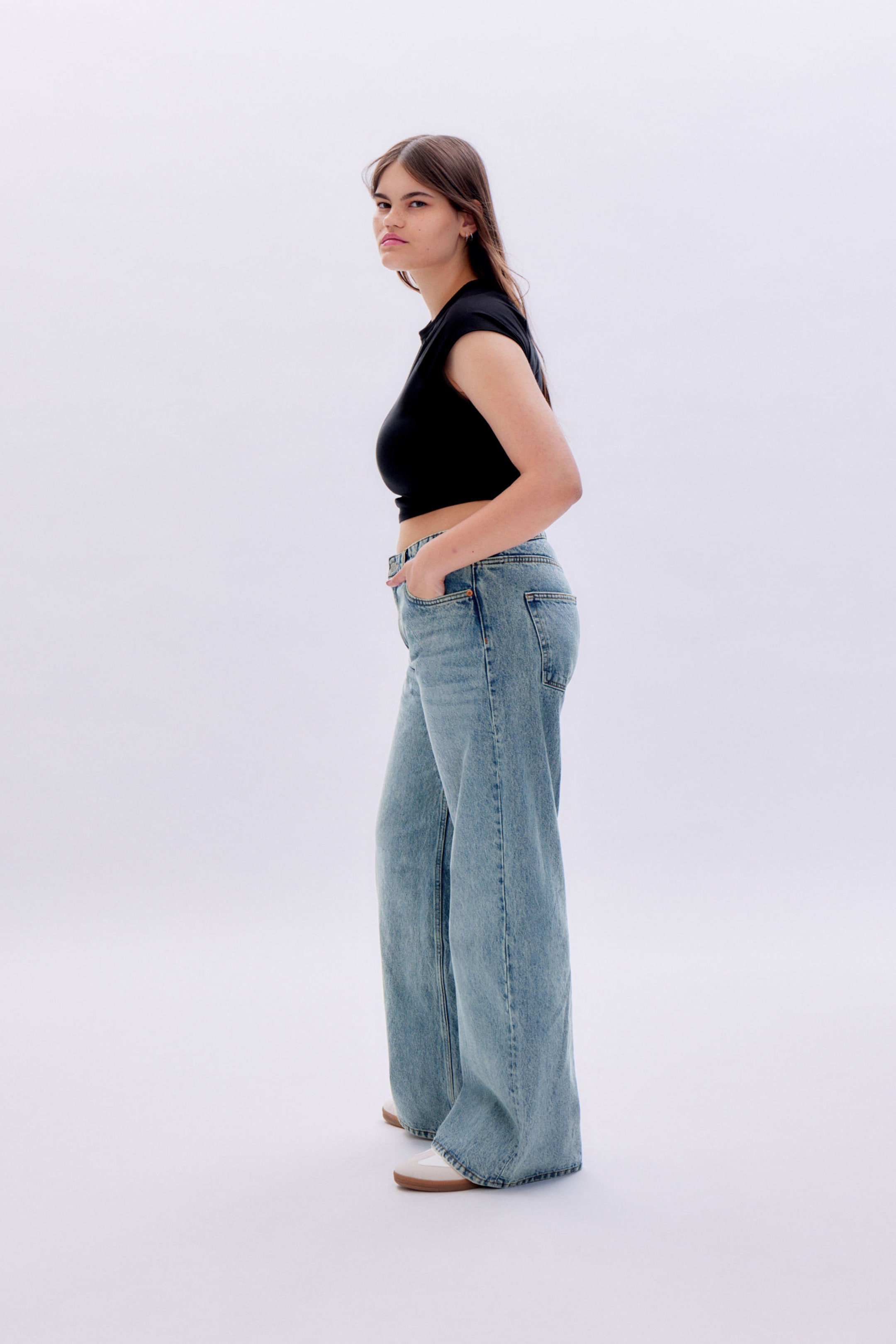 Mid Blue - Paz Mid Wide Jeans - 3
