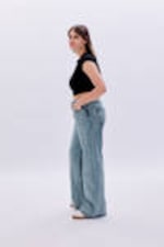 Mid Blue - Paz Mid Wide Jeans - 3