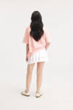 Light Pink - Snake Heart - Oversized Cotton T-shirt - 3