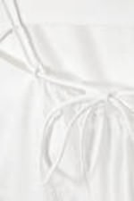 White - Drawstring Poplin Strap Top - 5