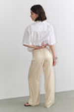 Dusty White - Low-Rise Relaxed Pull-on Trousers - 2