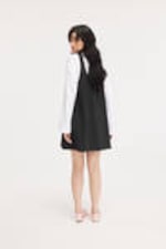 Black - Mini Pinafore Dress - 2