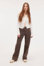 Faded Brown - Naoki Low Loose Jeans - 0