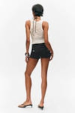 Black - Utility Pocket Mini Shorts - 3