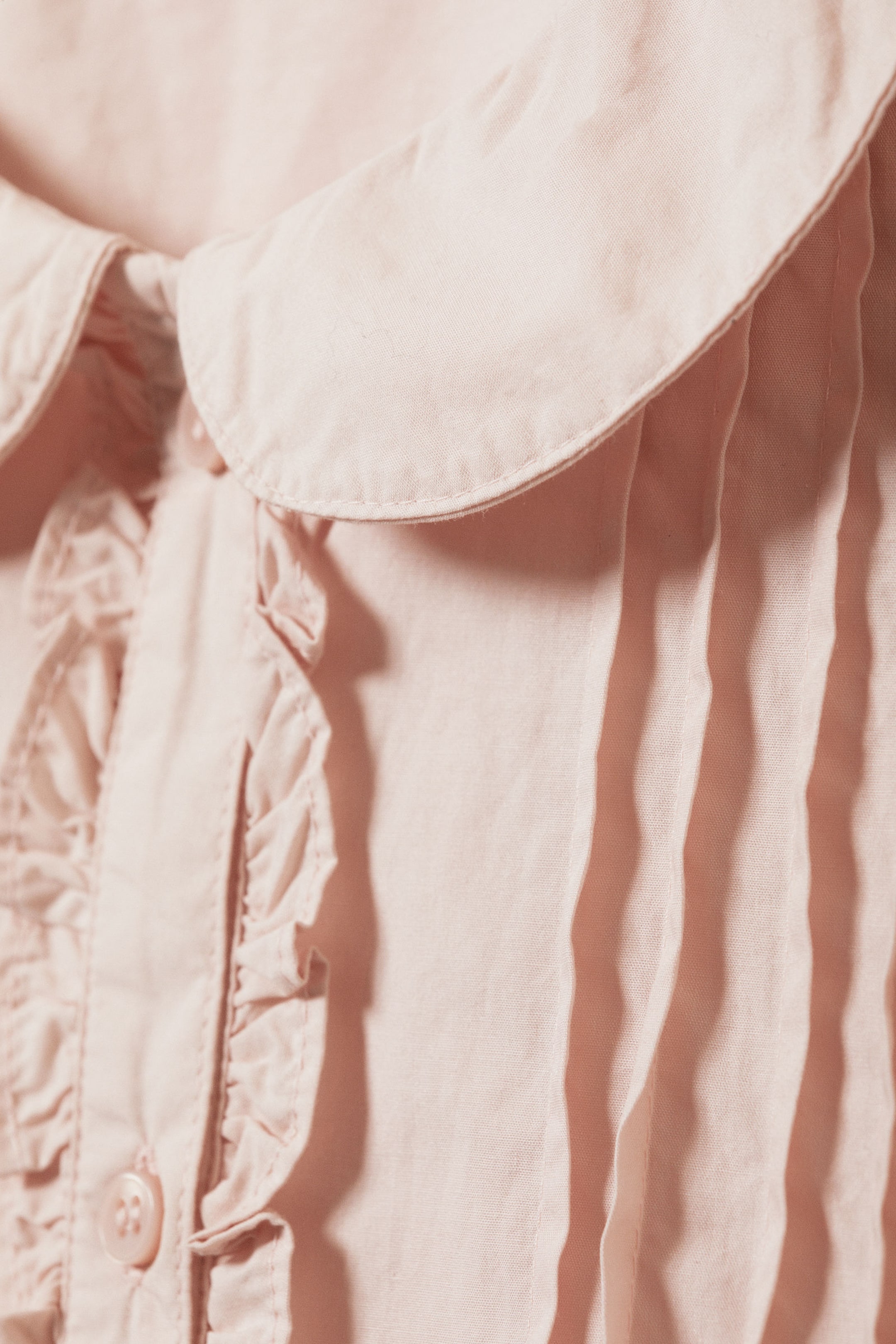 Light Dusty Pink - Boxy Pintuck Poplin Shirt - 4