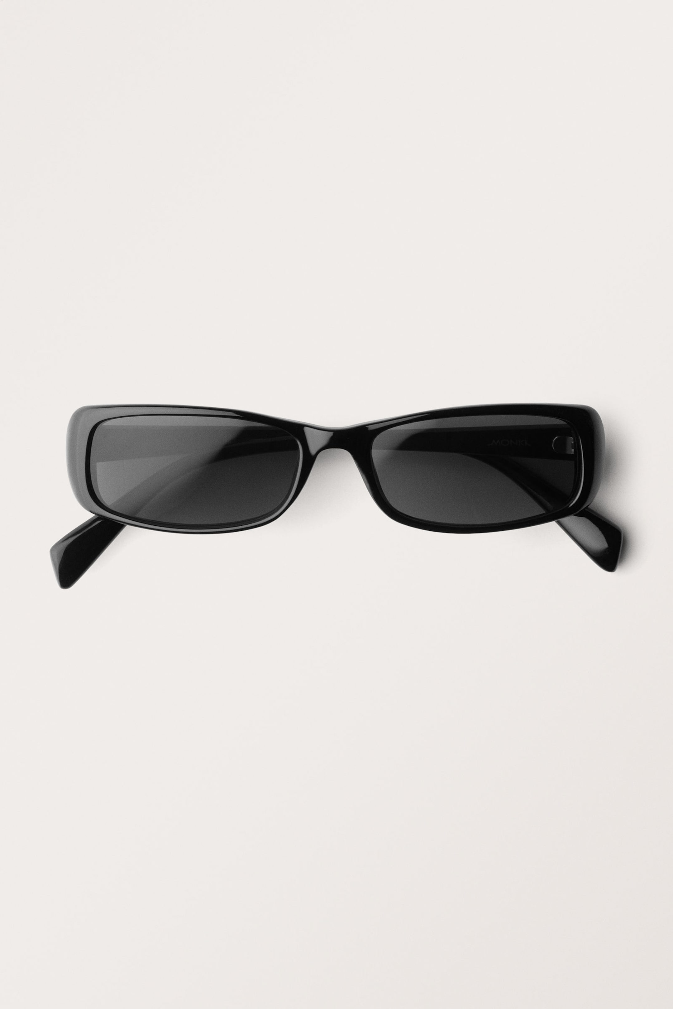 Black - Rectangular Sunglasses - 1